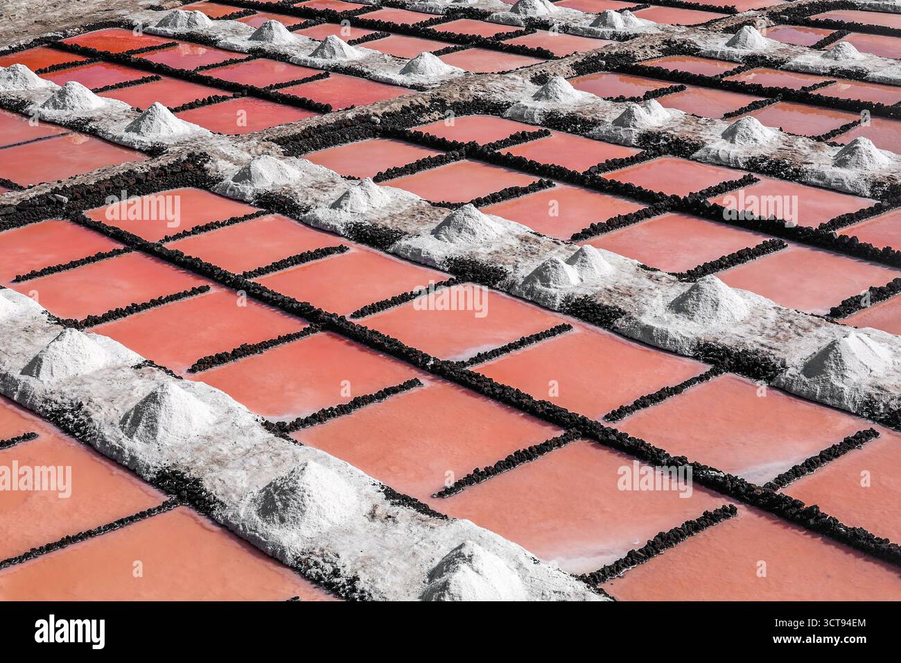 Impianto di estrazione del sale a Salinas de Fuencaliente, la Palma, Isole Canarie, Spagna, Europa Foto Stock