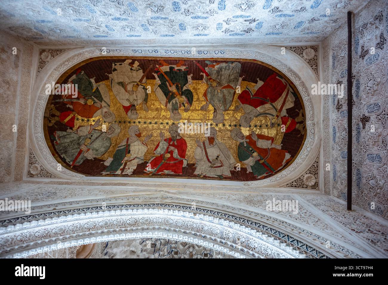 Opere d'arte all'interno del Palazzo dell'Alhambra di Granada, Spagna Foto Stock