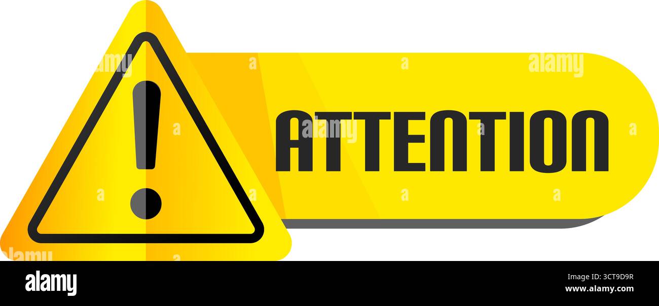 PATIKIL Triangolo Attenzione Attenzione Cartello Auto Adesivo Giallo con Nero Parole 20mm/0.78 per Macchina, Strumento e Attrezzatura Superficie 10pz