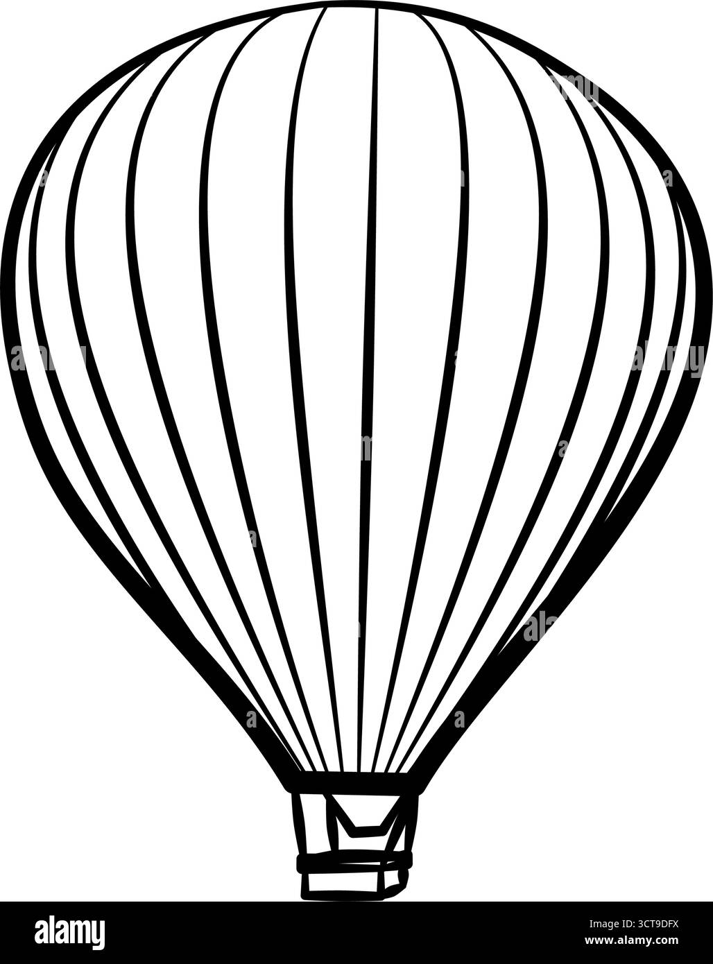 Palloncino ad aria calda - icona vettoriale Illustrazione Vettoriale