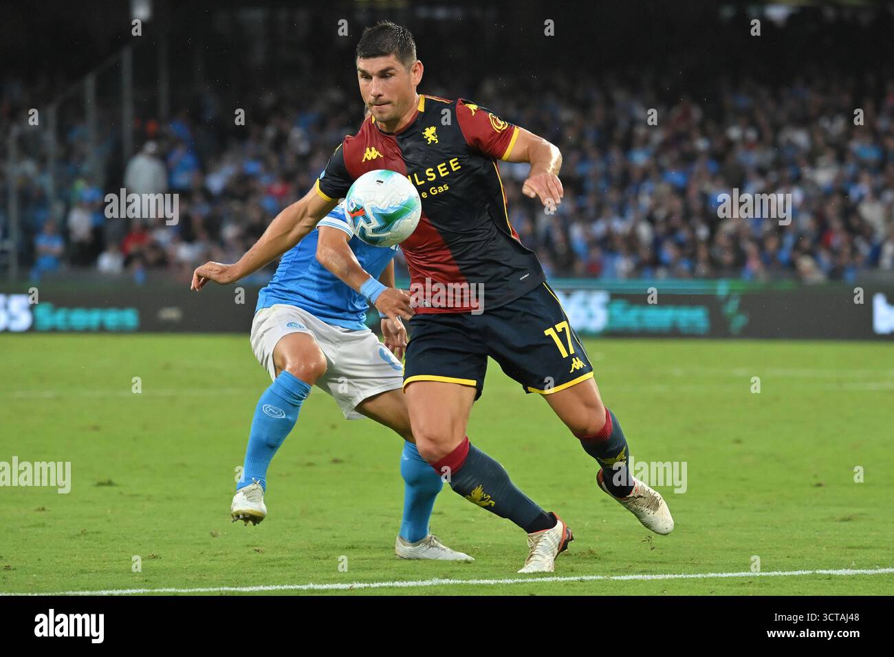 Napoli, Campania. 5 ottobre 2025. Ruslan Malinovskyi di Genova durante la serie A Enilive match tra Napoli e Genova allo stadio Diego Armando Maradona crediti: massimo insabato/Alamy Live News Foto Stock