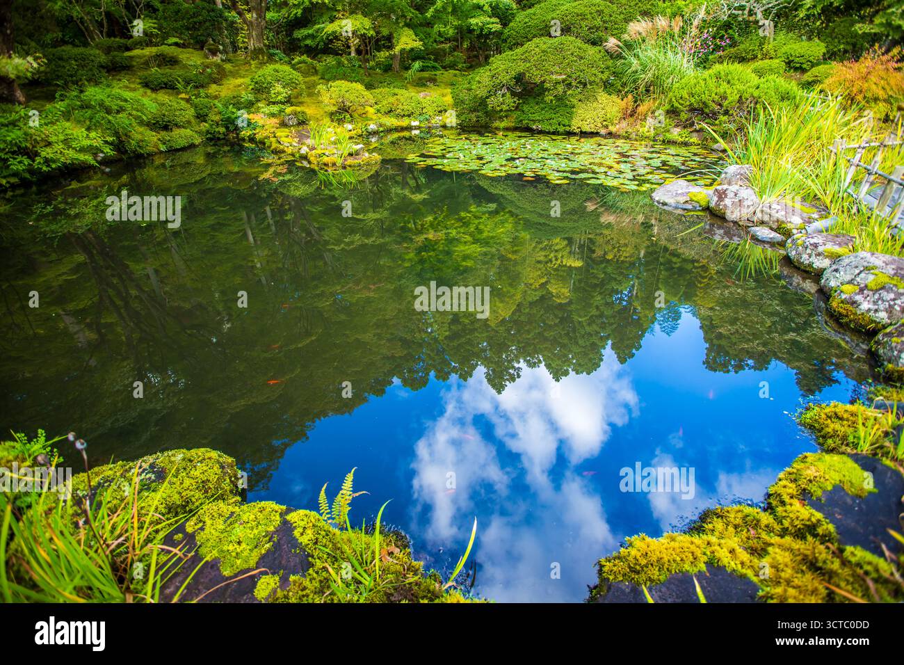 Prefettura di Miyagi - Tempio di Matsushima Entsuin, uno dei tre punti più panoramici del Giappone Foto Stock