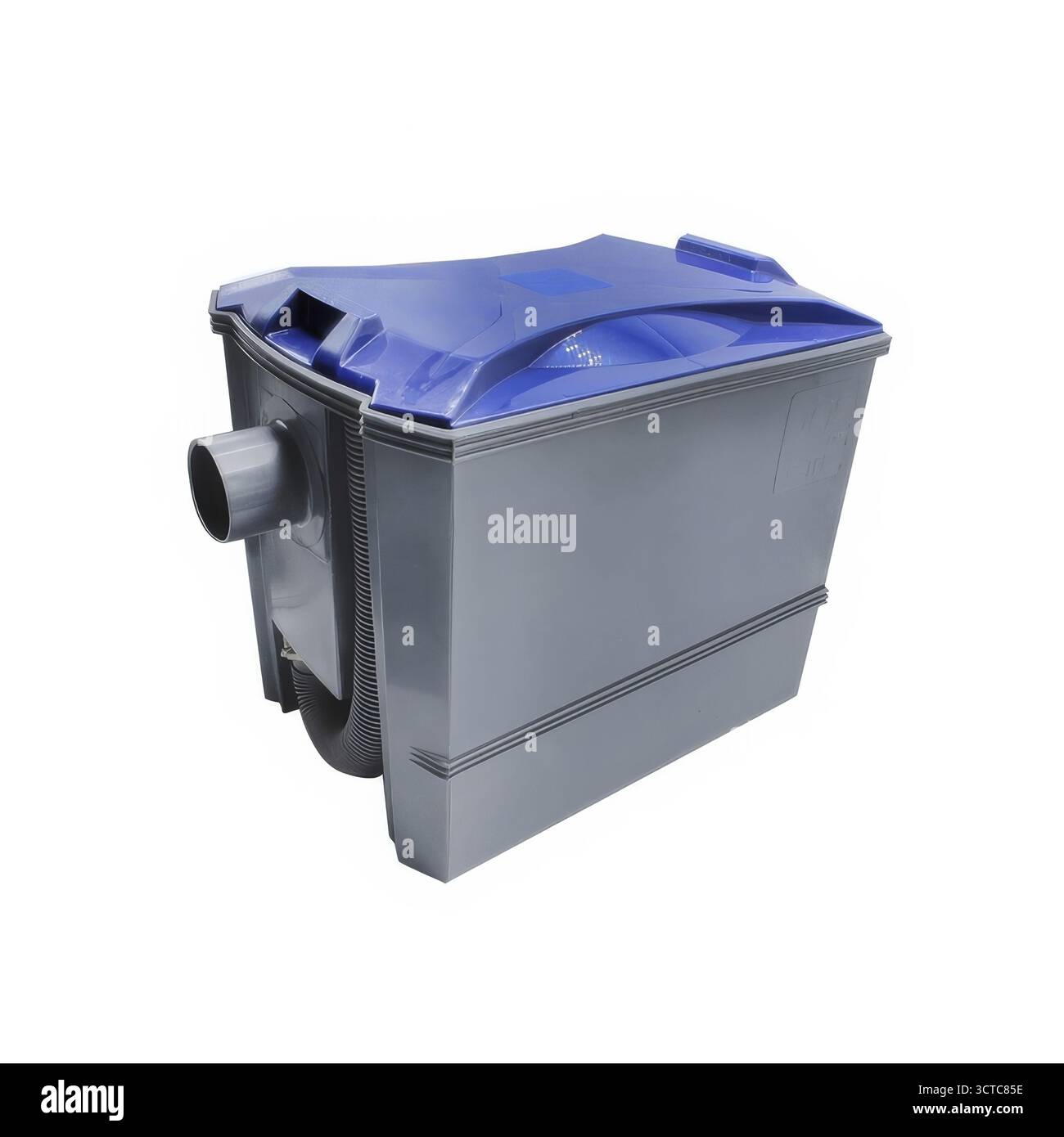 Scatola separatore di grasso isolata su sfondo bianco Foto Stock