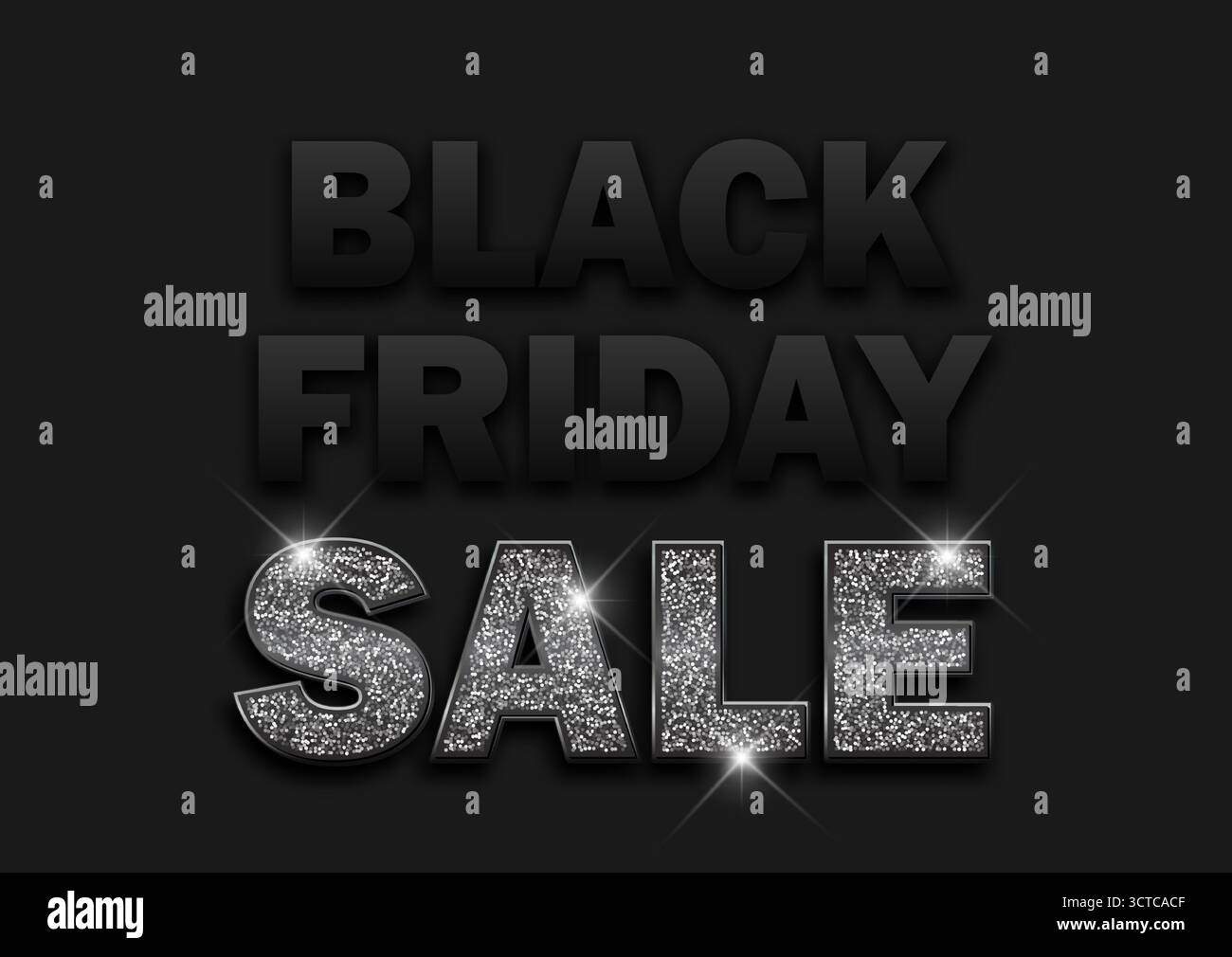 Sfondo Black Friday sale con testo nero glitterato Illustrazione Vettoriale
