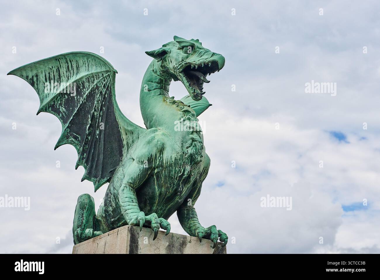 Drago nel centro di Lubiana, Slovenia Foto Stock