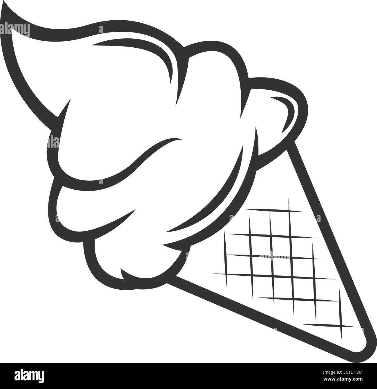 Illustrazione del logo gelato Illustrazione Vettoriale