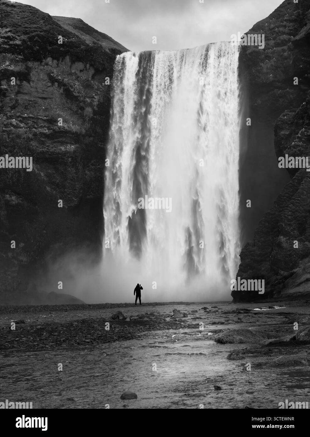 Cascata Skogafoss Islanda Foto Stock