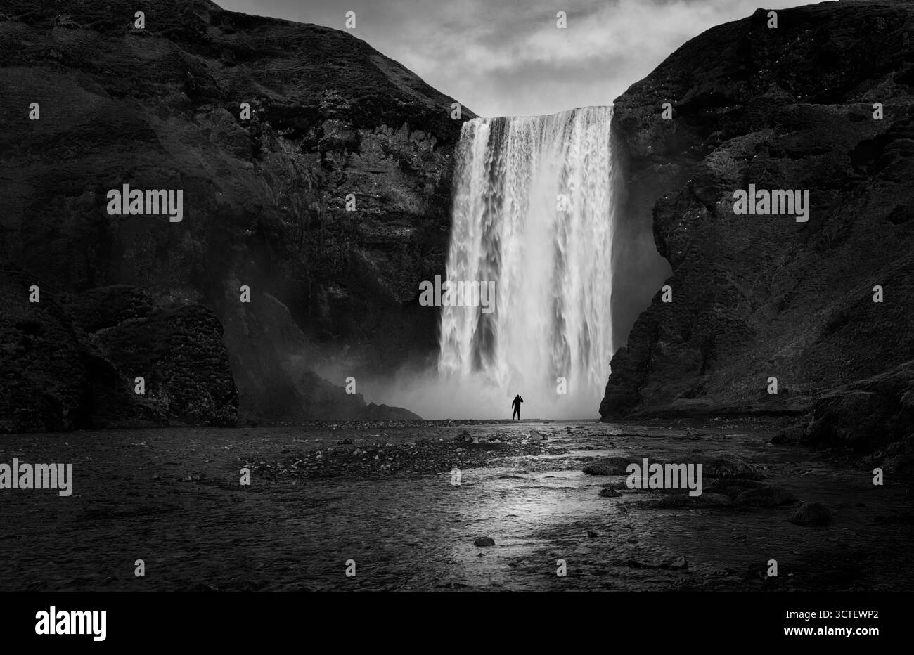 Cascata Skogafoss Islanda Foto Stock