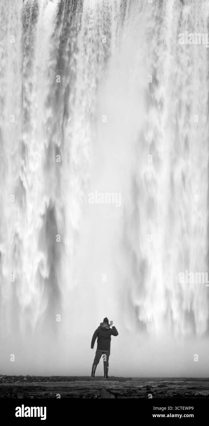 Cascata Skogafoss Islanda Foto Stock