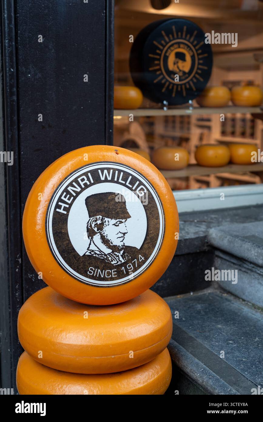 Henri Willig Cheese, sale di degustazione del formaggio a Reguliersbreestraat 24, 1017 CN Amsterdam, Paesi Bassi Foto Stock