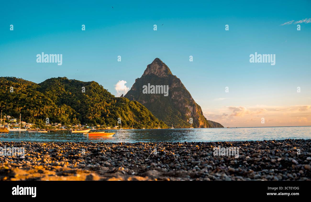Foto di droni sulle cascate di Santa lucia Foto Stock