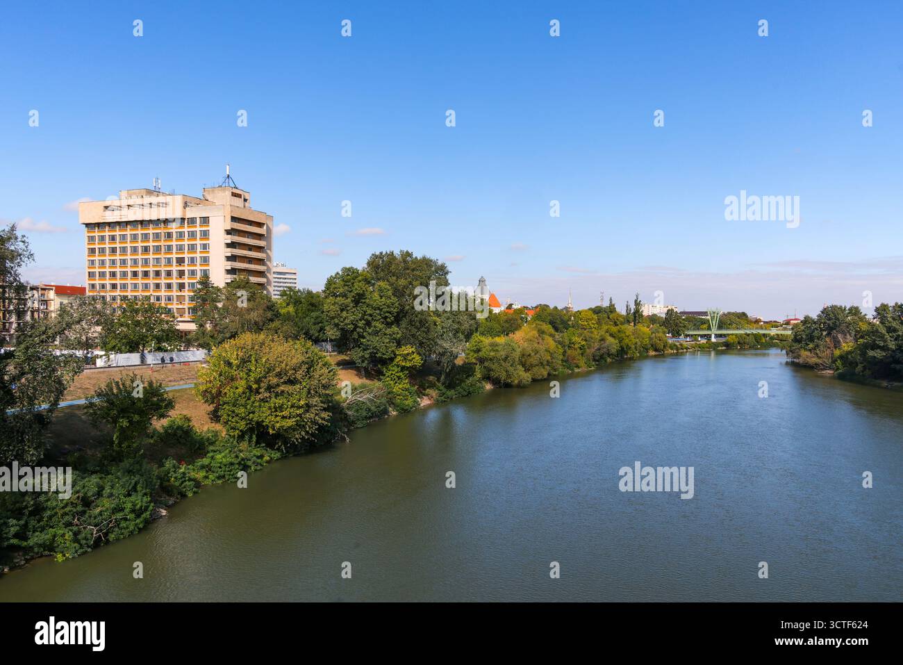 Vista panoramica della città di Arad in Romania, Europa Foto Stock