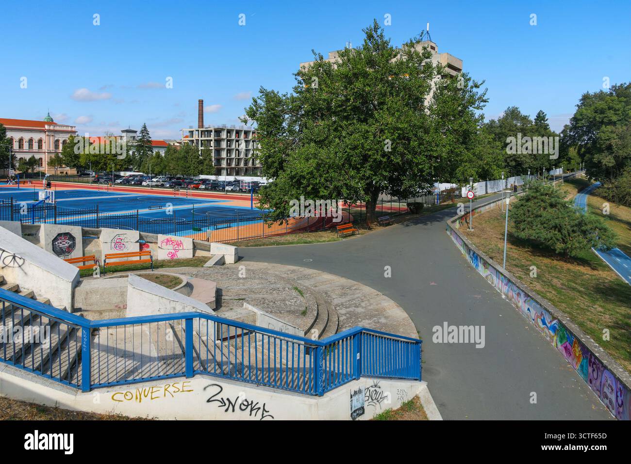 Vista panoramica della città di Arad in Romania, Europa Foto Stock