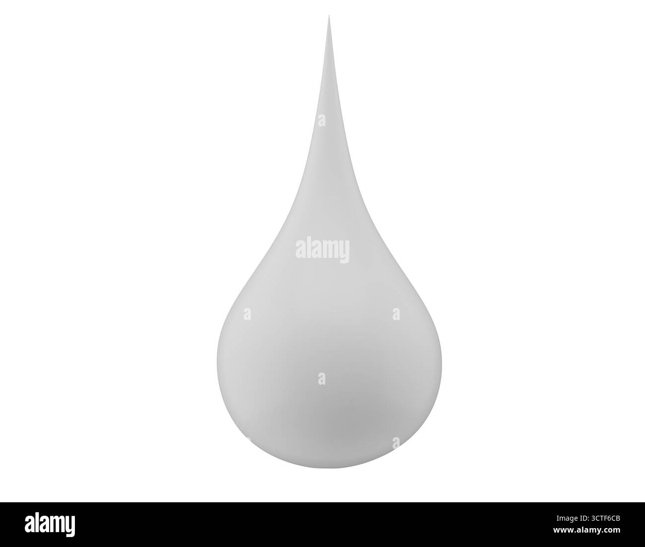 goccia di latte isolata su sfondo bianco. rendering 3d. Foto Stock