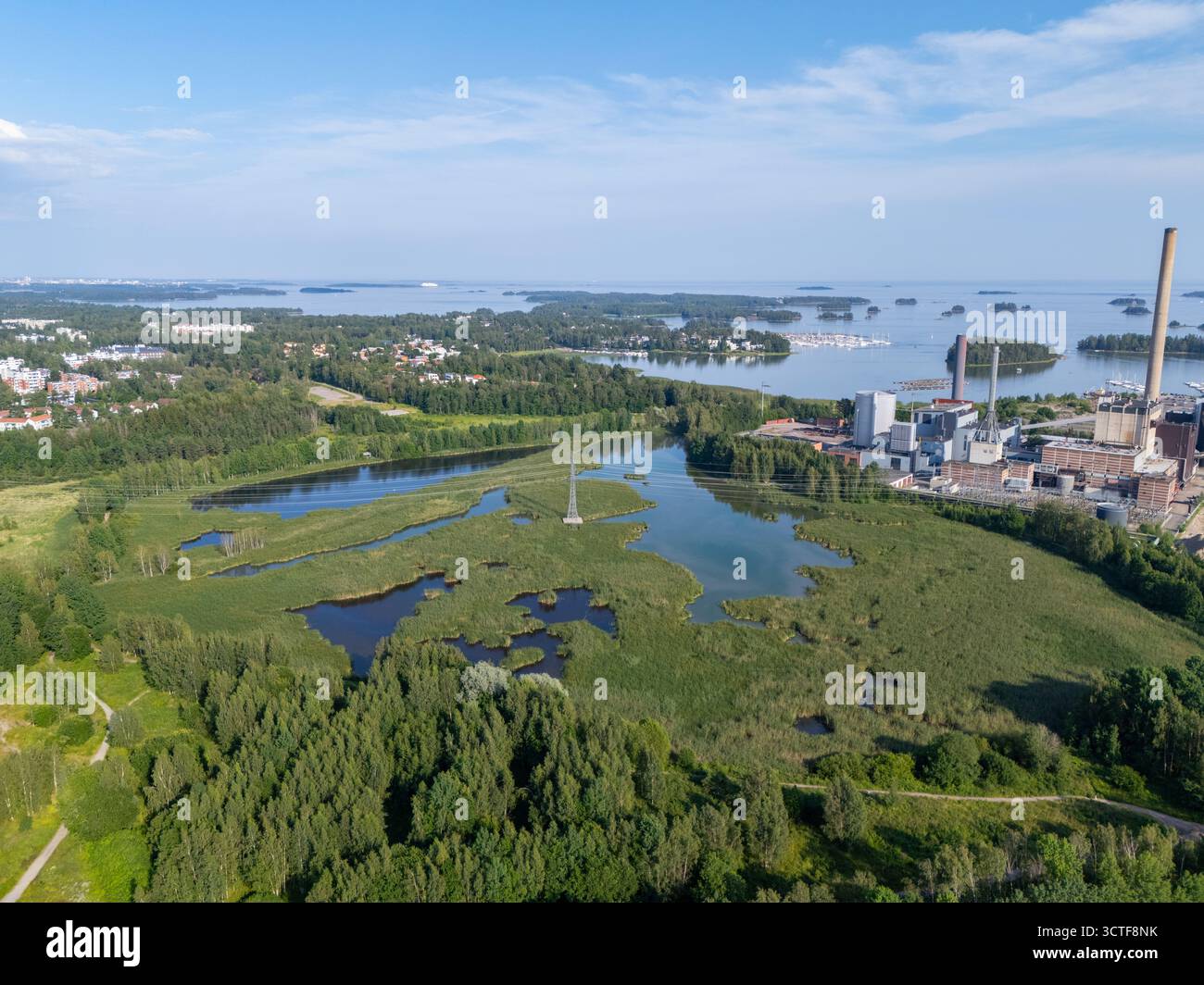 Zone umide di Suomenoja a Espoo, Finlandia Foto Stock