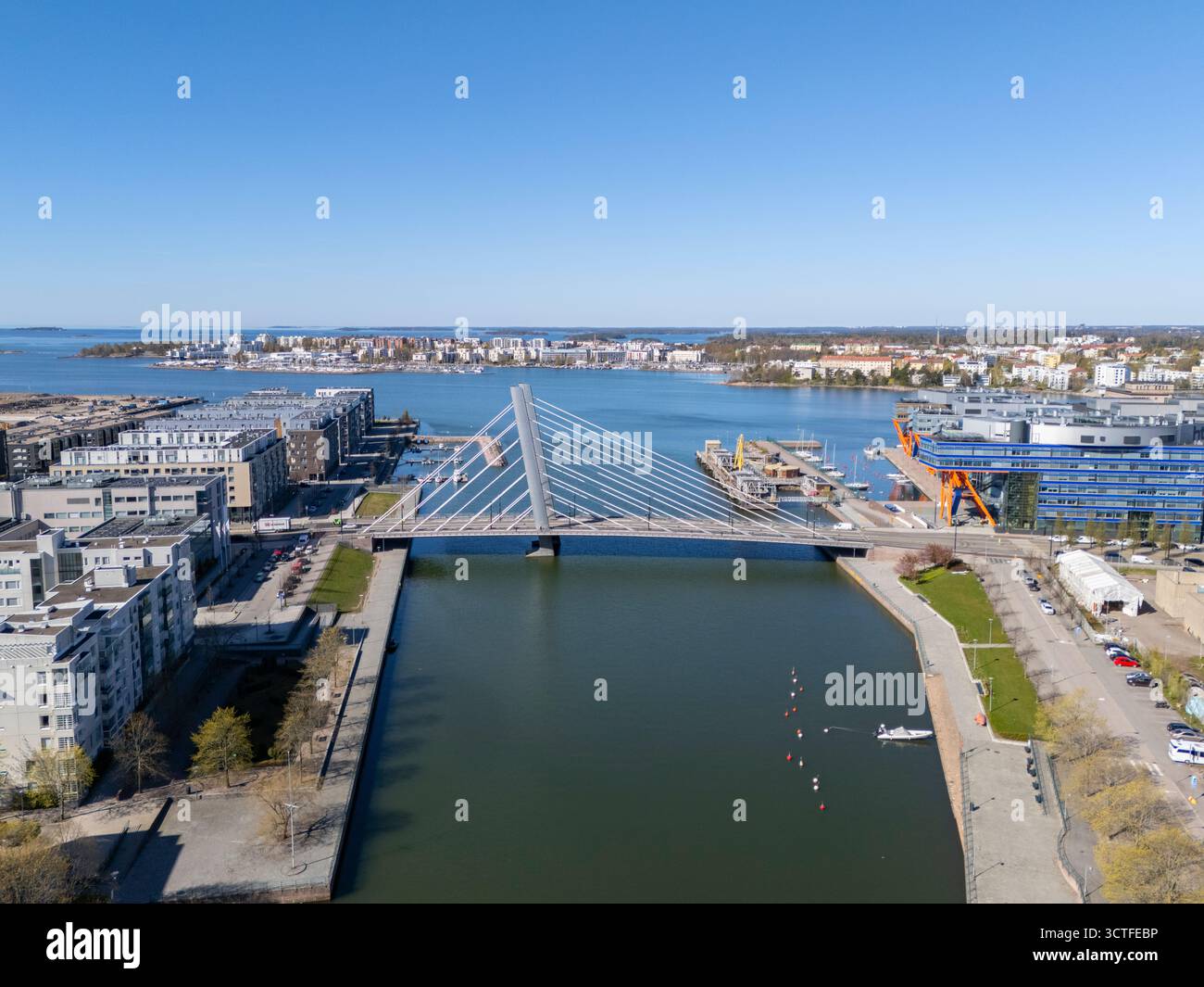 Vista aerea a Helsinki, Finlandia Foto Stock