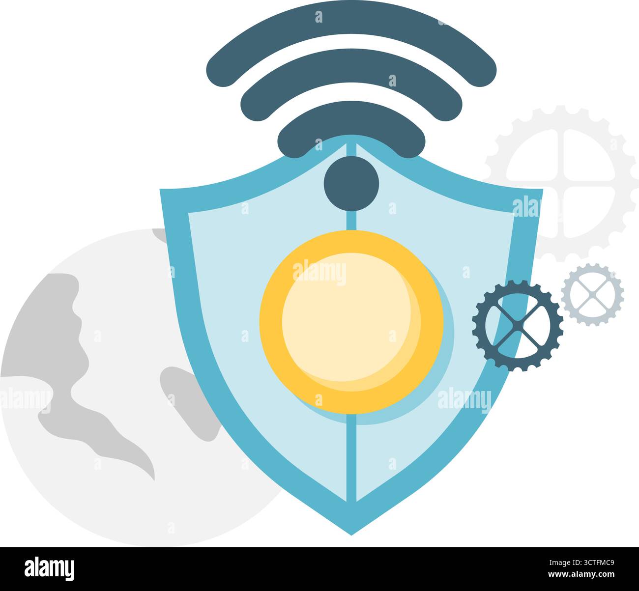 protezione della rete internet Illustrazione Vettoriale