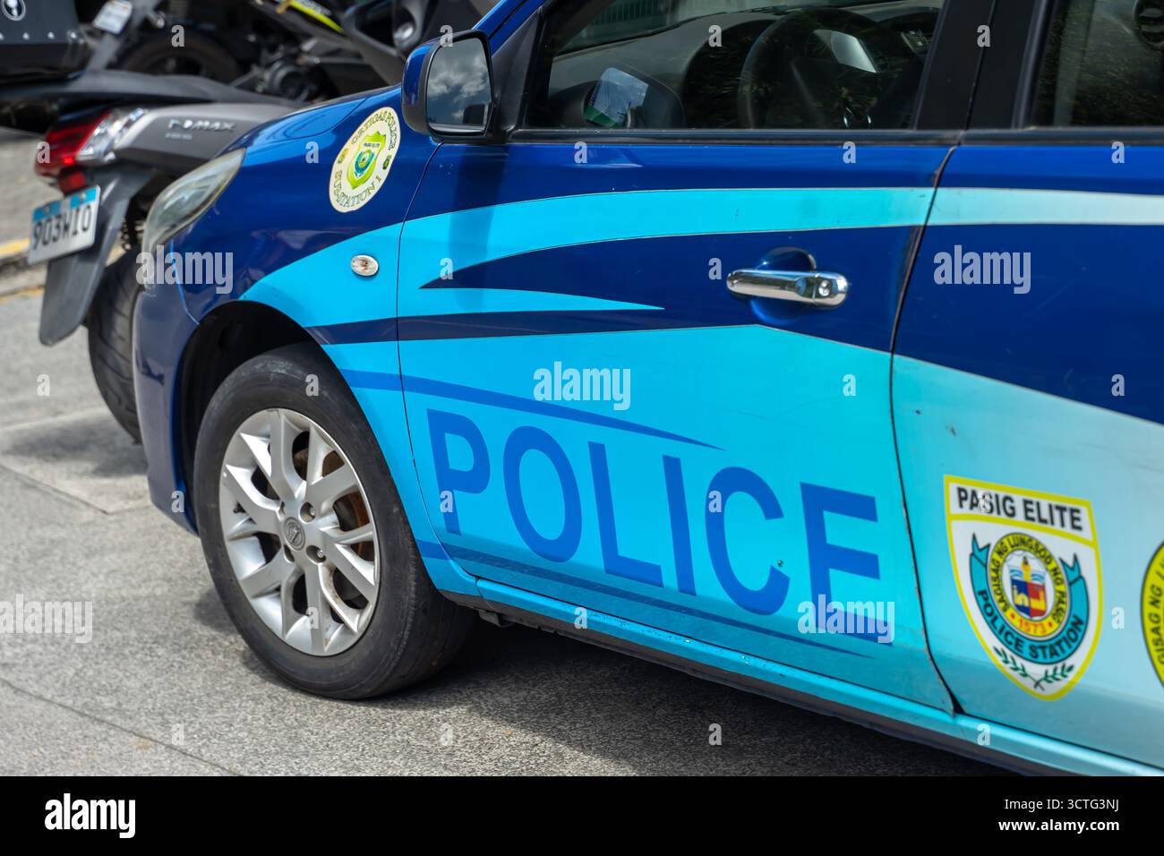 Auto della polizia, Pasig, Manila, Filippine Foto Stock