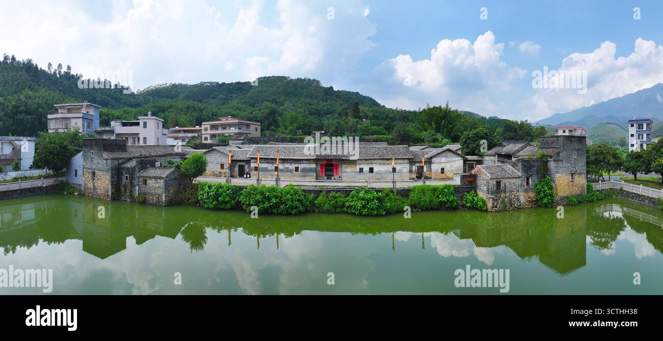 Fotografie aeree dell'antico villaggio di Xutian, della città di Futian, della contea di Boluo e della città di Huizhou Foto Stock
