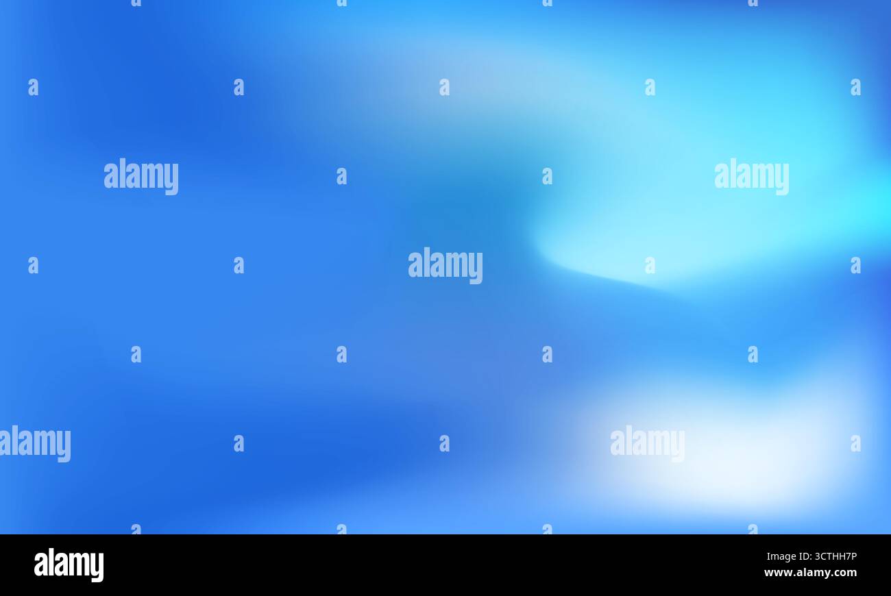 Sfondo blu sfumato. Sfondo creativo olografico sfocato astratto con sfumatura blu del cielo. Sfondo minimalista astratto con gradazione colore pastello Illustrazione Vettoriale