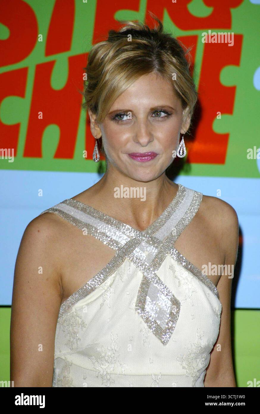 Sarah Michelle Gellar alla prima inglese di Scooby Doo 2 : Monsters Unleashed. Vue Cinema in Islington, Londra, 26 marzo 2004 Foto Stock
