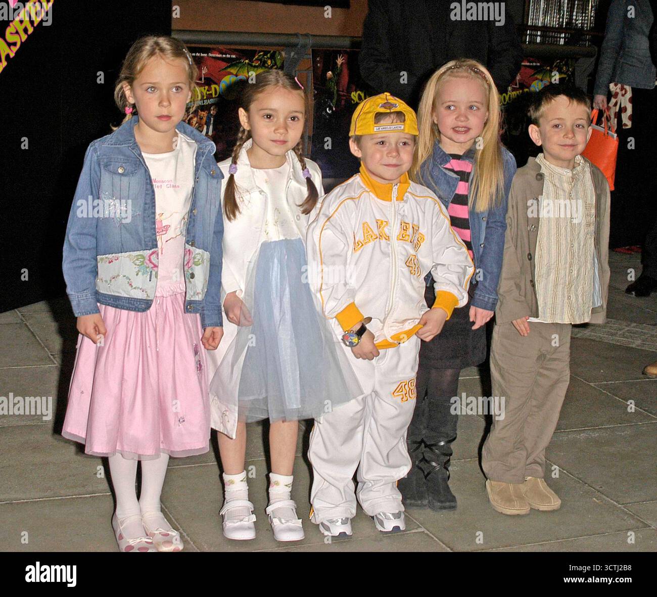 Brooklyn Beckham alla prima inglese di Scooby Doo 2 : Monsters Unleashed. Vue Cinema in Islington, Londra, 26 marzo 2004 Foto Stock