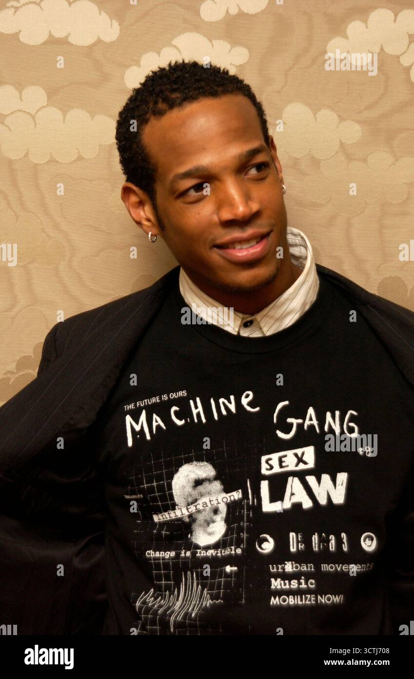 Marlon Wayans a una conferenza stampa per i Ladykillers. Hotel St.Regis, Los Angeles, 12 marzo 2004 Foto Stock