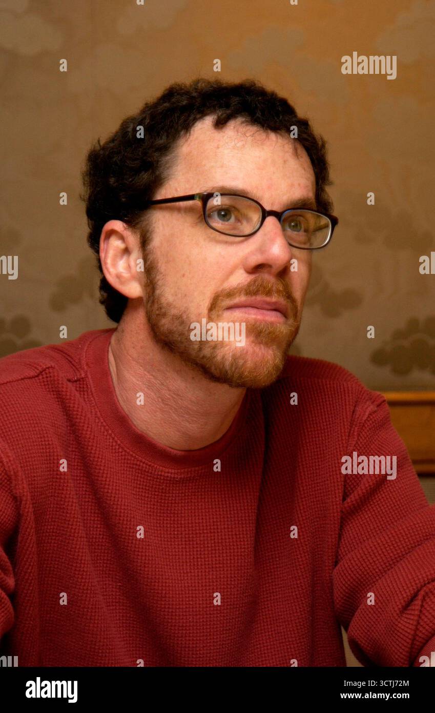Ethan Coen a una conferenza stampa per i Ladykillers. Hotel St.Regis, Los Angeles, 12 marzo 2004 Foto Stock