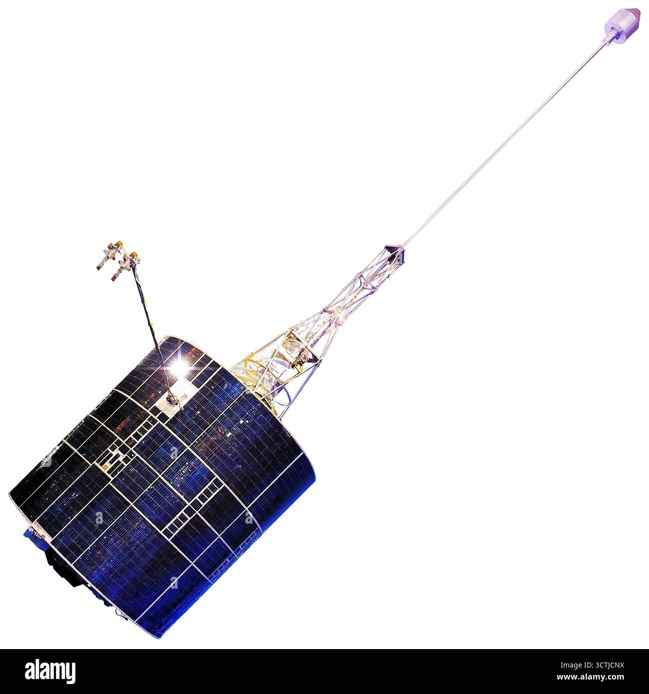 Comunicazioni spaziali militari moderne e satellite di navigazione isolato Foto Stock