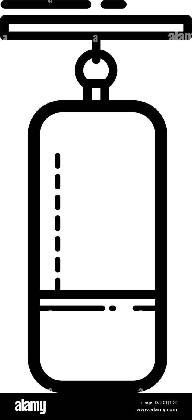 sacchetto di perforazione - icona vettoriale Illustrazione Vettoriale
