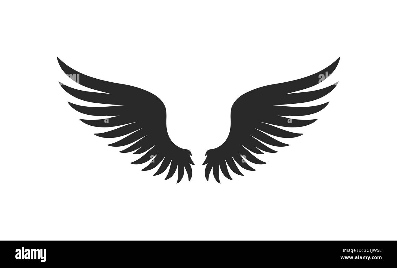 Logo e simbolo del vettore Wing Illustrazione Vettoriale