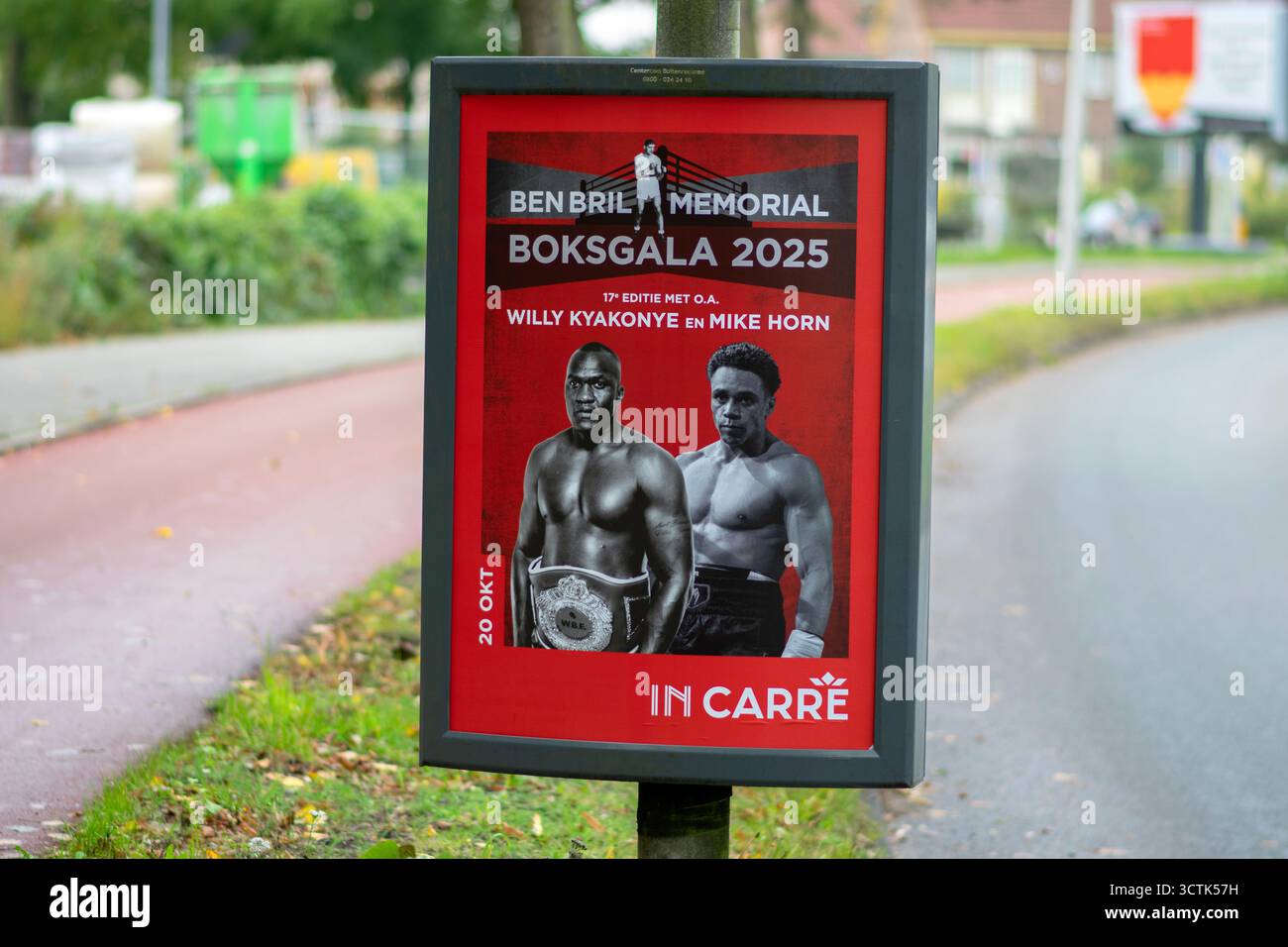 Billboard Ben Bril Memorial Boksgala 2025 presso Amsterdam, Paesi Bassi, 7-10-2025 Foto Stock