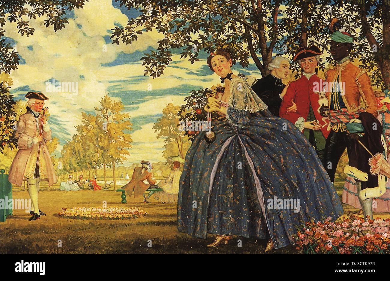 Cifre nel parco, 1919. Collezione privata. Foto Stock