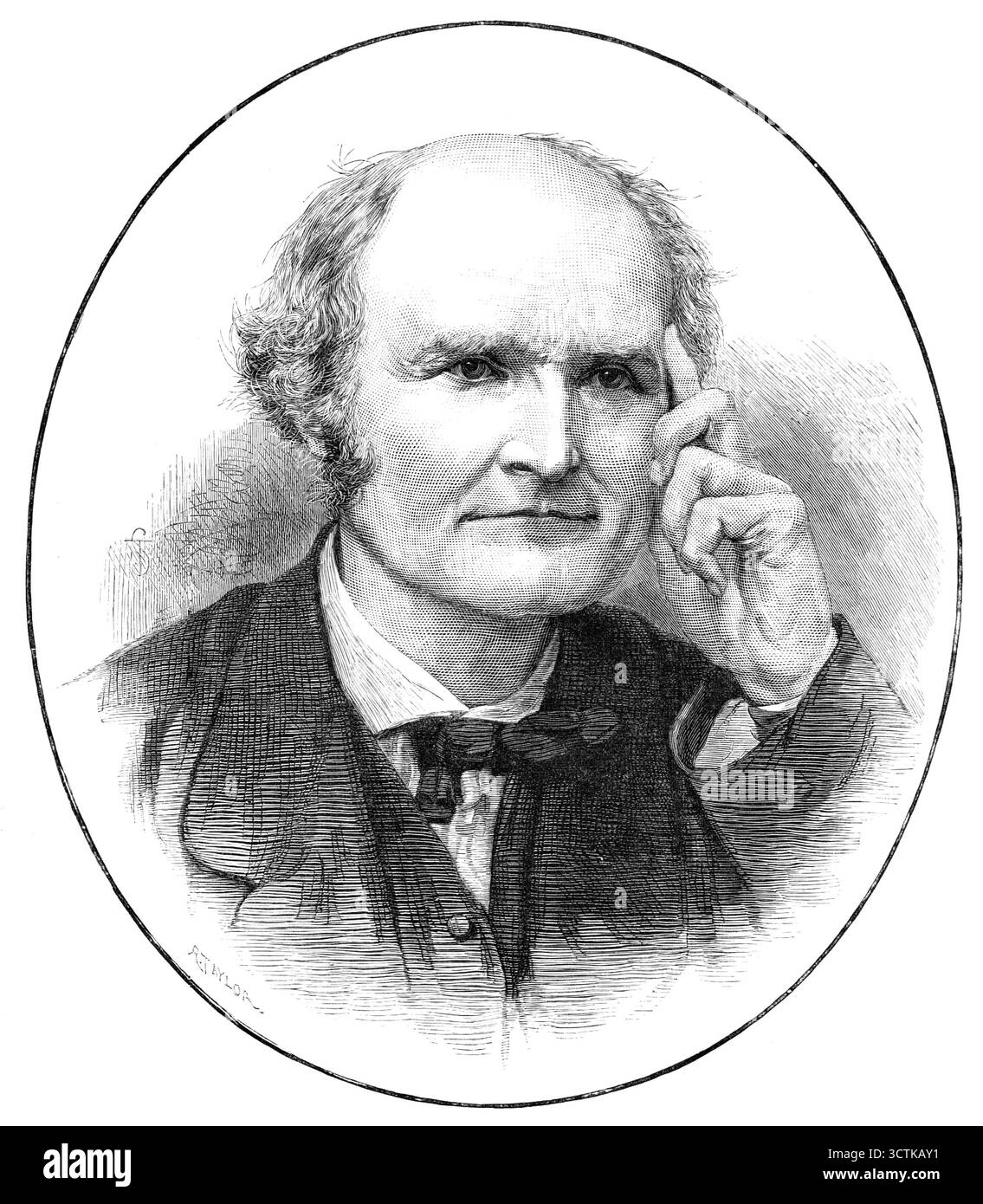 Professor Cayley, presidente della British Association, 1883. Incisione da una fotografia di Mr. Barraud di 'The Sadlerian Professor of Mathematics presso l'Università di Cambridge...questo eminente matematico... è nato a Richmond, Surrey, nel 1821, ed è stato educato al King's College, Londra, e al Trinity College, Cambridge, dove ha conseguito la laurea nel 1842, vincendo il doppio onore matematico di Senior Wrangler e Smith's Prizeman...quando fu istituito il Professorship Sadlerian, nel 1863, fu eletto il primo titolare di questa cattedra; e fu nel 1875, secondo le disposizioni o Foto Stock