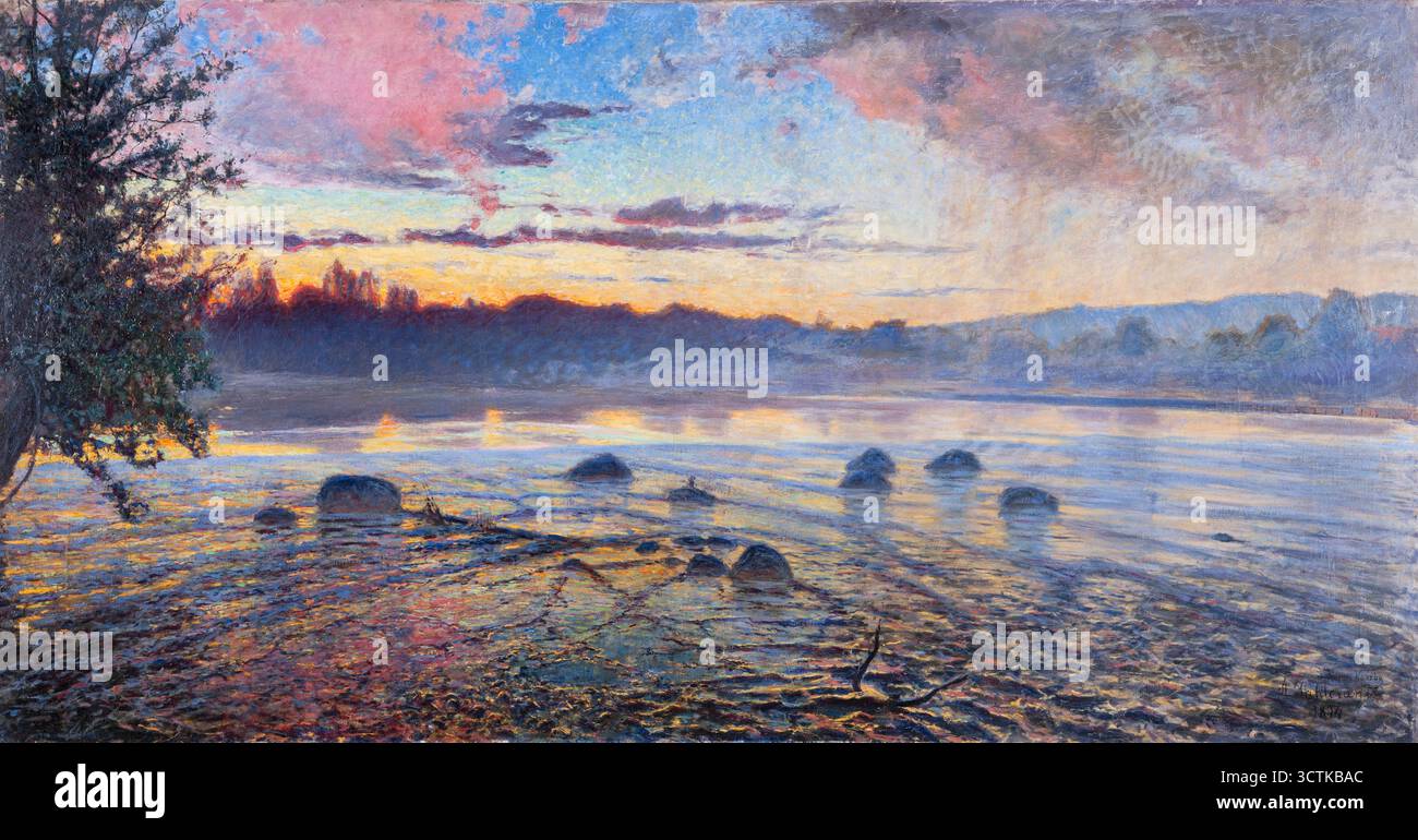 Serata in via Motala e#xf6;m, 1894. Si trova nella Collezione di G&#xf6;teborg Konstmuseum. Foto Stock