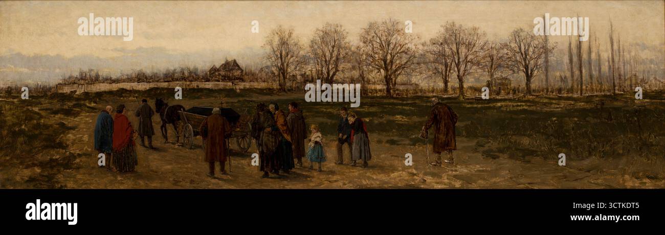 Funerale di un Pauper in Germania, c1880. Foto Stock