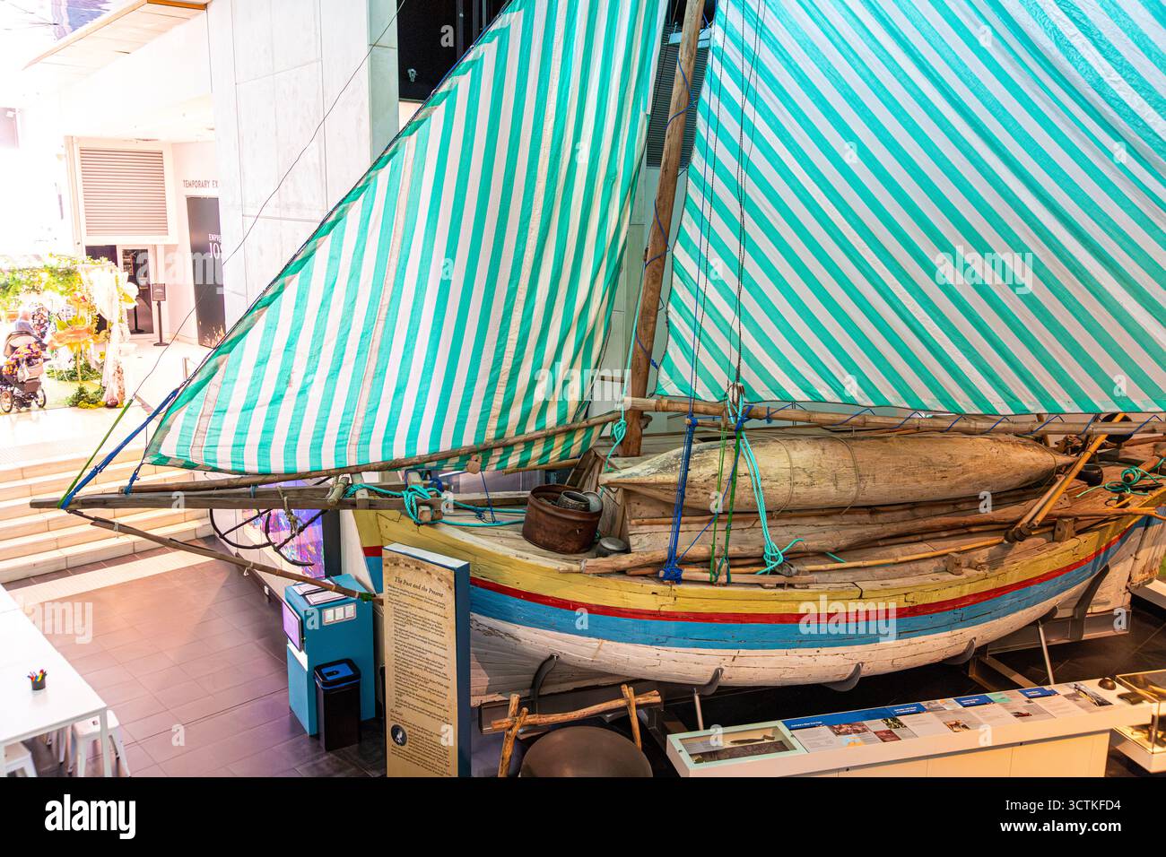 Una mostra al Western Australian Maritime Museum, Fremantle, nella regione del sud-ovest dell'Australia occidentale (Washington) Foto Stock