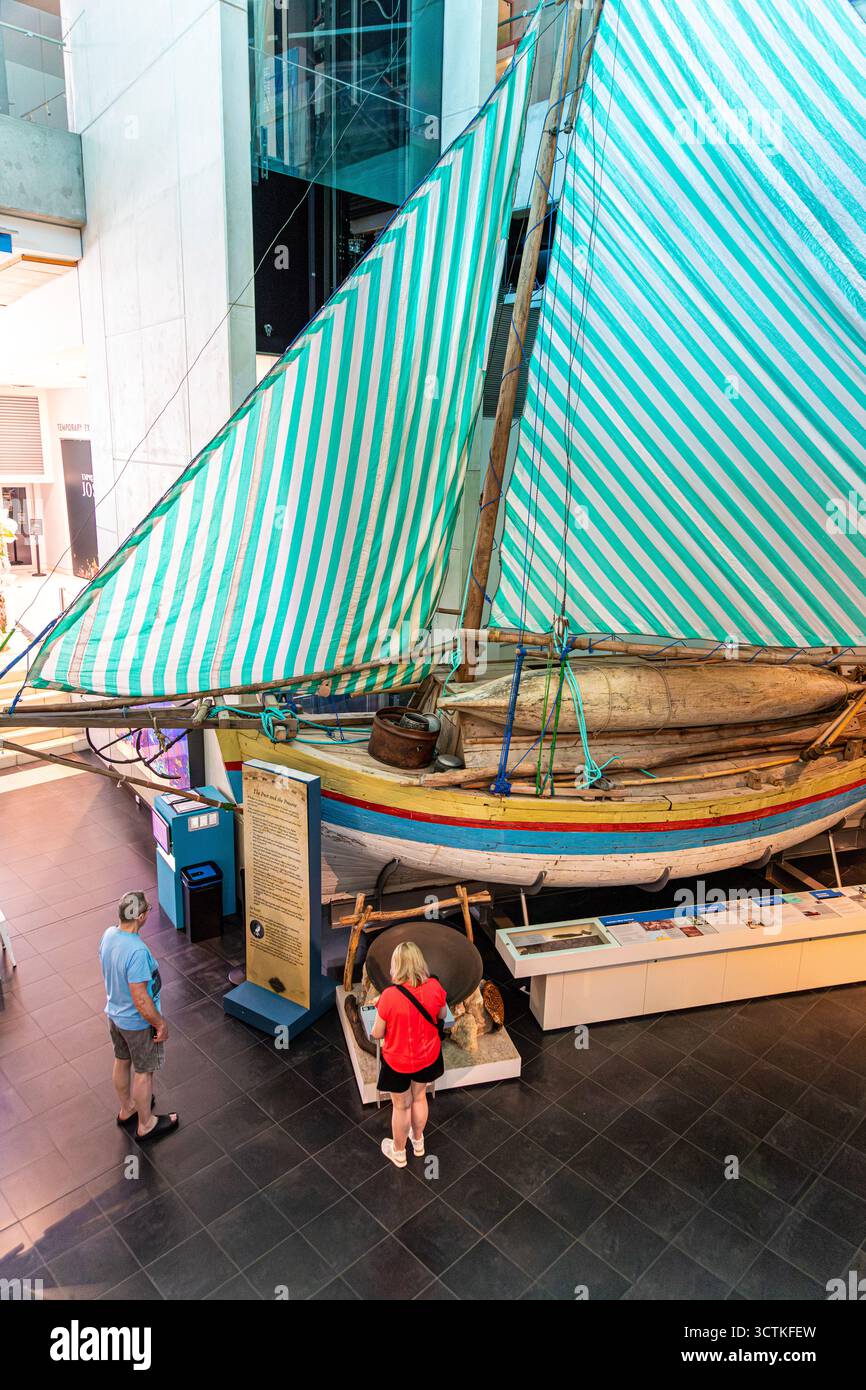 Una mostra al Western Australian Maritime Museum, Fremantle, nella regione del sud-ovest dell'Australia occidentale (Washington) Foto Stock