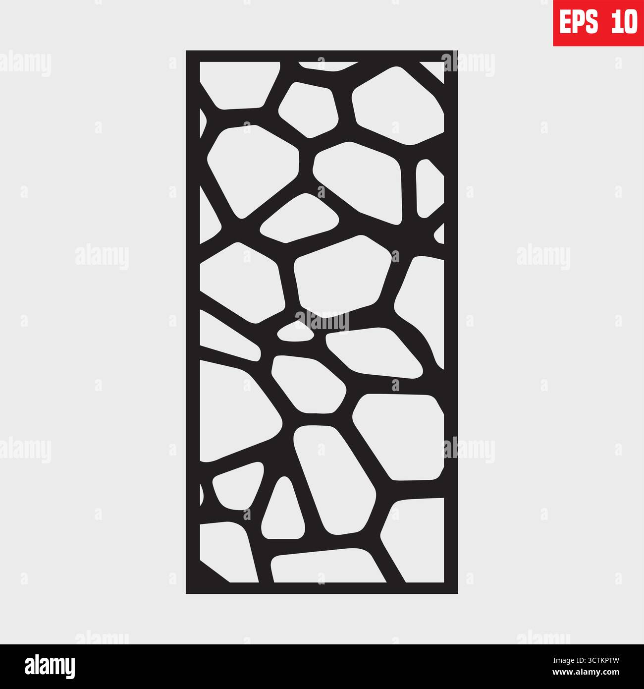 Pannello geometrico, modello per laser, router, fibra, decorativo CNC, lime per legno, motivi CNC, stencil da parete, taglio laser decorativo Illustrazione Vettoriale
