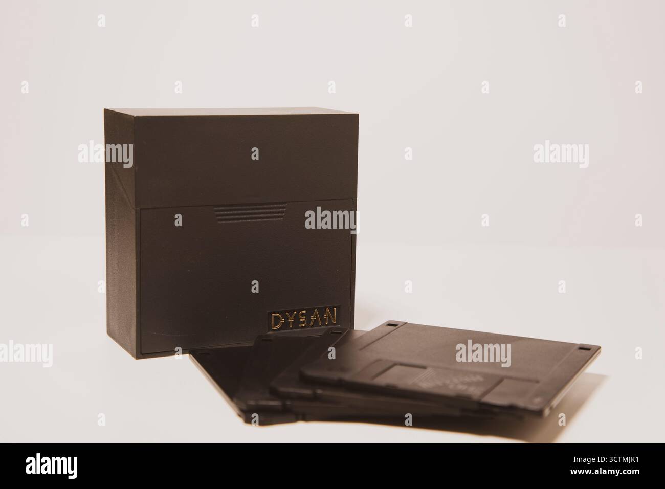 Dischetti floppy Dysan da 3,5' con scatola Foto Stock
