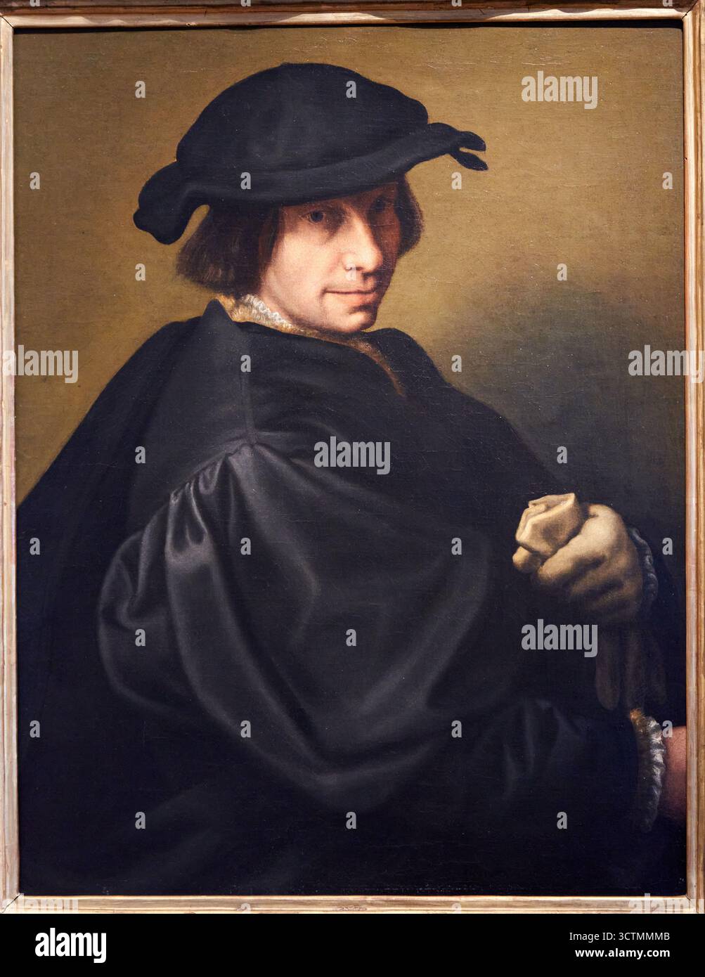 Ritratto di Galeazzo campi, 1530-1540, olio su tela, GIULIO CAMPI, Galleria degli Uffizi, Galleria degli Uffizi, Firenze, Firenze, Toscana, Italia. Foto Stock