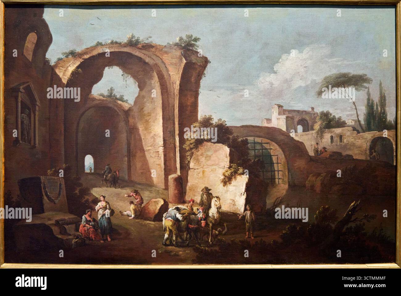 GIUSEPPE ZAIS (Canale d'Agordo, Belluno, 1709 - Treviso, 1781), Ruderi di un edificio a volte, rovine di un edificio a volta, 1730, gallerie dell'Accademia, Galleria dell'Accademia, campo della Carita, Dorsoduro, Venezia, Venezia, Veneto, Italia. Foto Stock