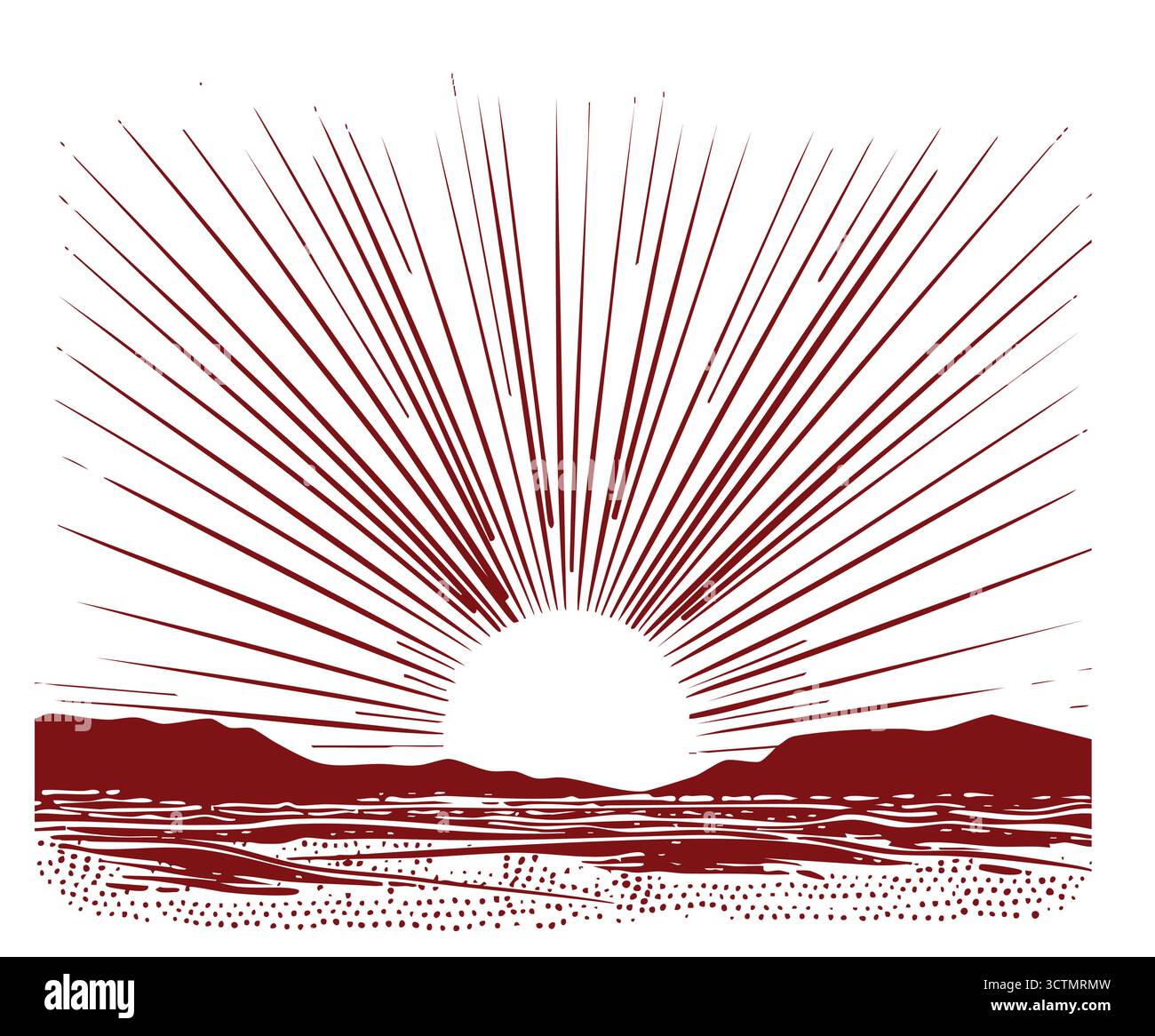 Schizzo di una montagna, stile incisione, illustrazione vettoriale disegnata a mano Illustrazione Vettoriale
