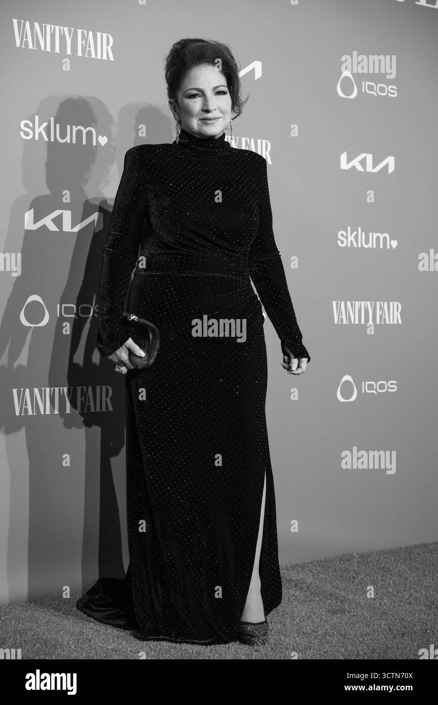Madrid, Spagna. 7 ottobre 2025. Gloria Estefan partecipa ai Vanity Fair Awards a la Borda del Mentidero, Madrid, 7 ottobre 2025, Spagna (foto di Oscar Gonzalez/Sipa USA) crediti: SIPA USA/Alamy Live News Foto Stock