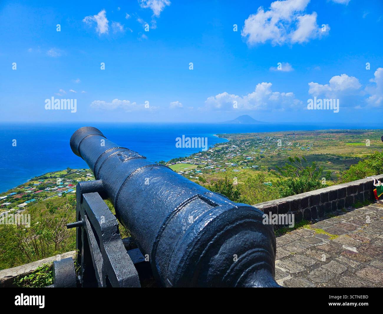 Fortezza di Brimstone Hill e Parco Nazionale - Immagine stock catturata con smartphone