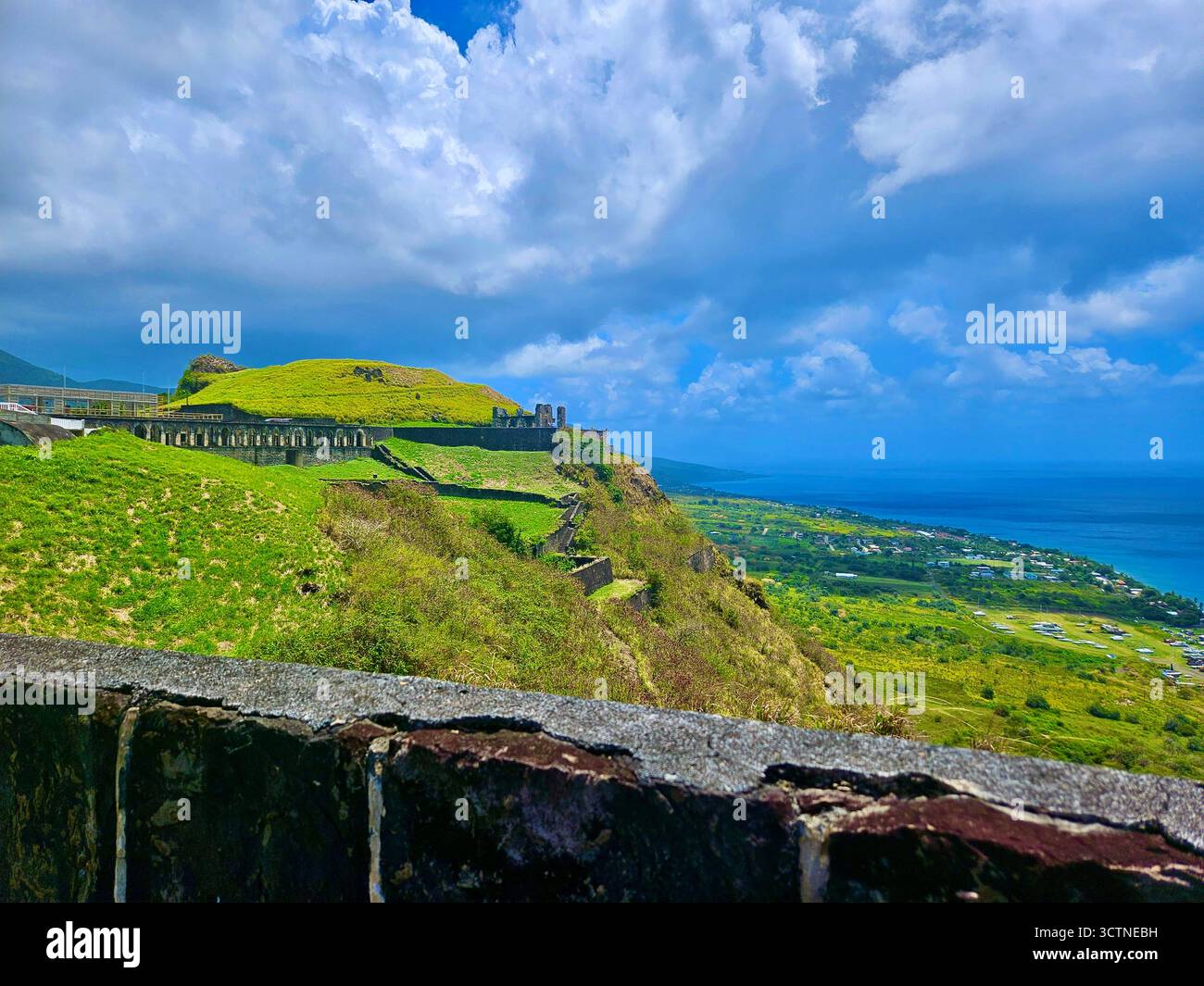 Fortezza di Brimstone Hill e Parco Nazionale - Immagine stock catturata con smartphone