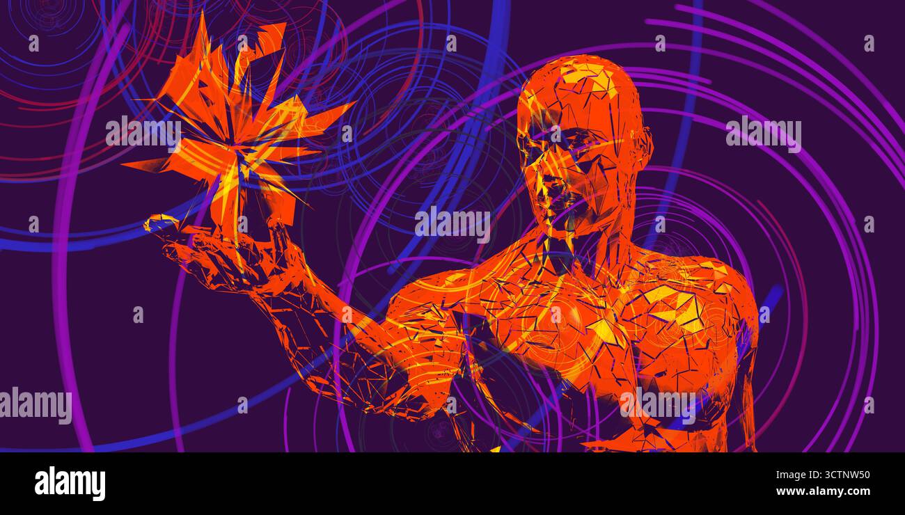 Rise of Technology Digital Revolution come concetto Foto Stock