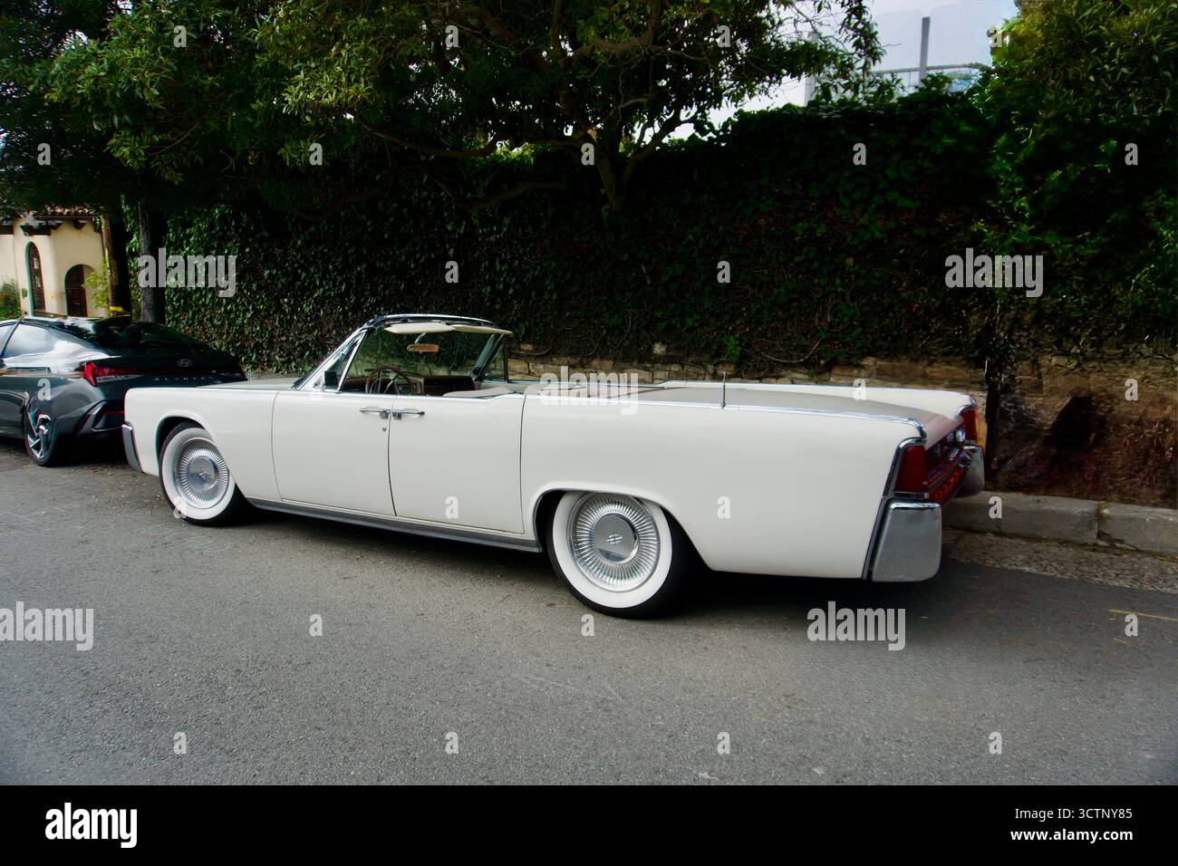 Lincoln Continental Convertibile bianca classica Foto Stock