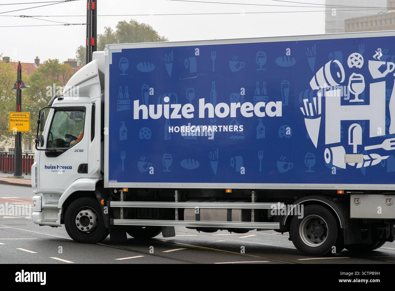 Huize Horeca Company Truck ad Amsterdam, Paesi Bassi, 7-10-2025 Foto Stock