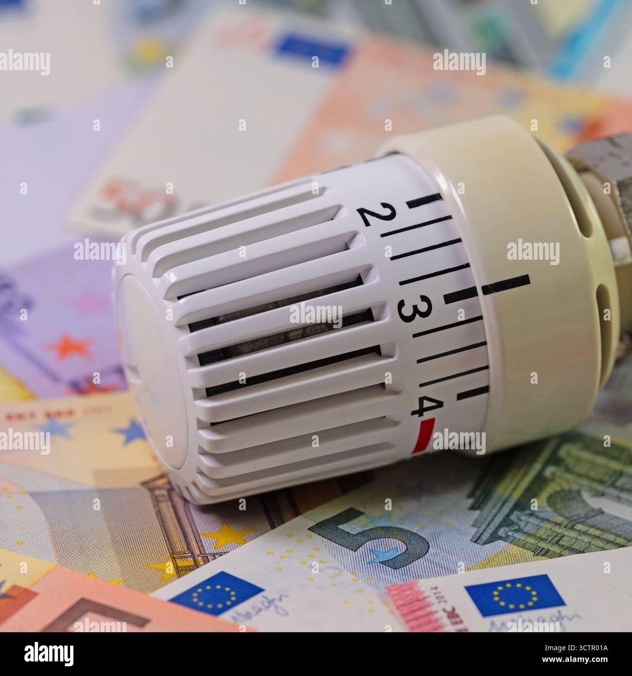 Costi di riscaldamento in una rappresentazione simbolica Foto Stock